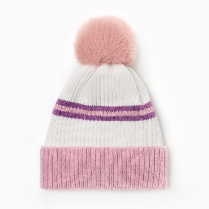 Шапка детская MINAKU, размер 48-50, розовая