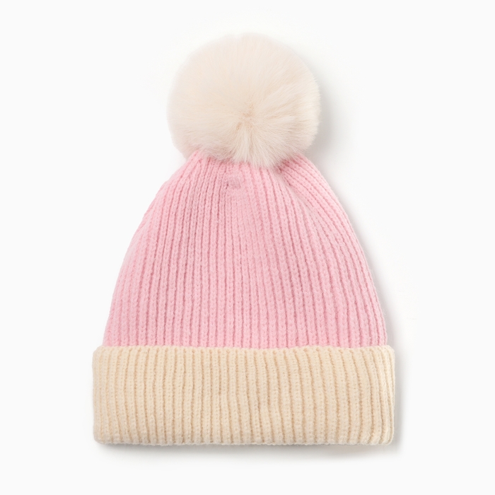 Шапка детская MINAKU, размер 48-50, розовая